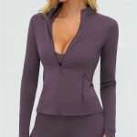 Custom Women Sports Jacket 2025 - Zip Sleeve Thumb Hole Yoga Top & Fitness Wear
