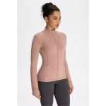 OEM Custom Lulu Style Yoga Jacket 2025: Slim Fit, Sweat Wicking & Stand Collar Design