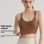 Custom Logo Womens Yoga Bra 2025: Cross Back, Fixed Cup, Shockproof Design