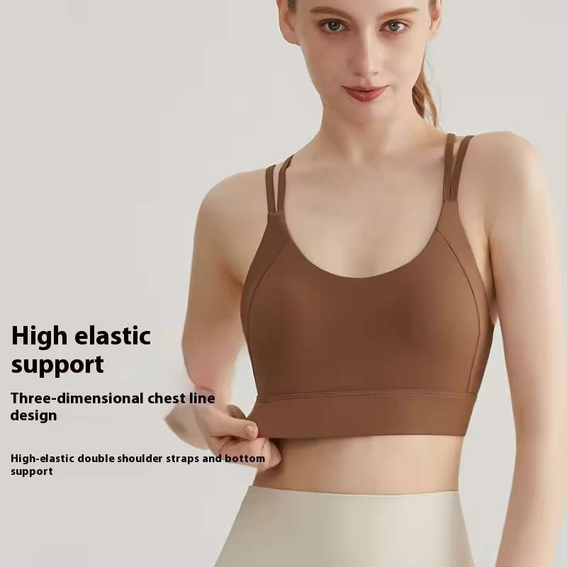 Custom Logo Womens Yoga Bra 2025: Cross Back, Fixed Cup, Shockproof Design