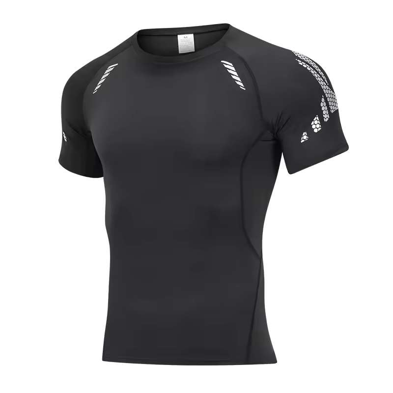 OEM Custom Compression Shirt 2025: Quick-Dry, Elastic Men's Fitness Wear