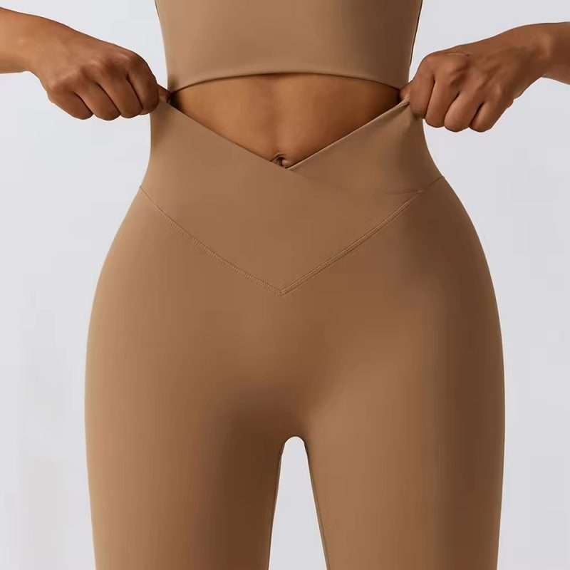 Custom OEM MIQI Spandex Yoga Leggings 2025 - Tummy Control & V Waist Design