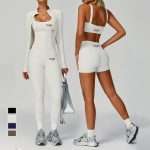 Custom 5 Piece Women Gym Set 2025 | OEM Seamless Fitness Activewear Set