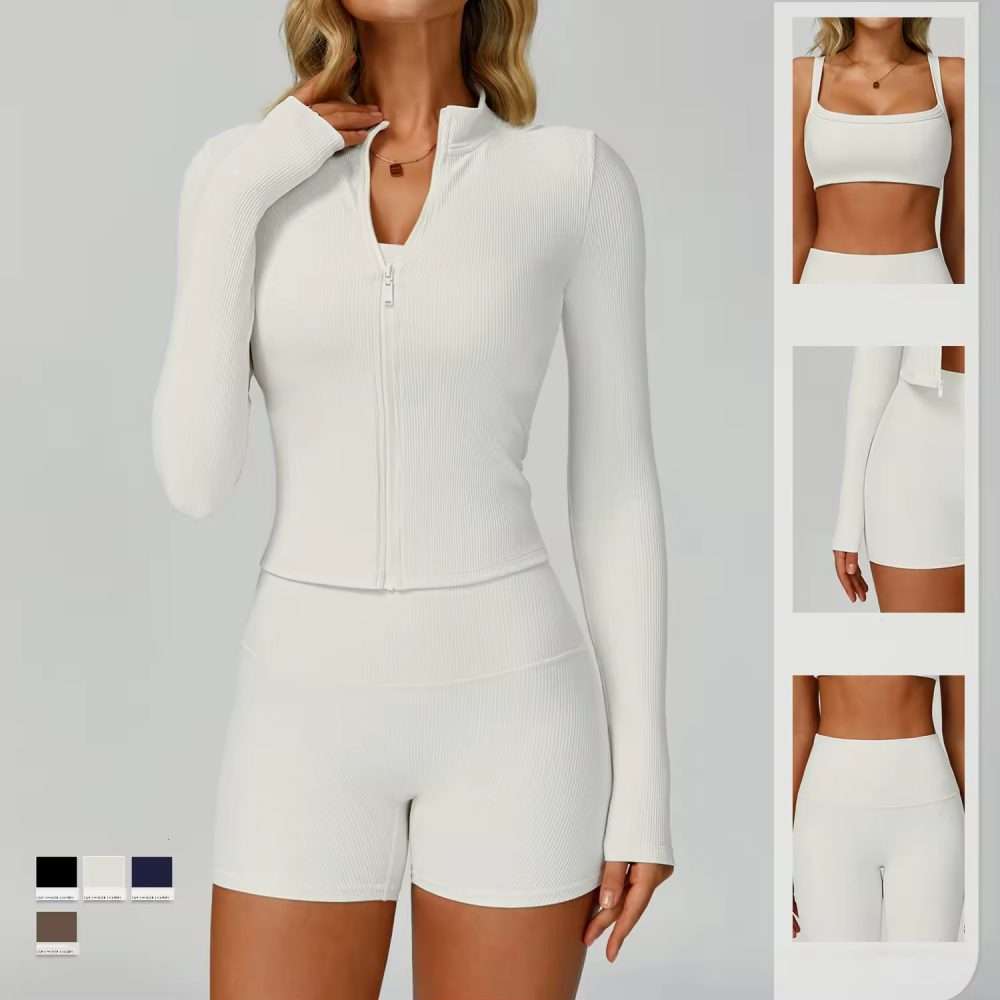 Custom 5 Piece Women Gym Set 2025 | OEM Seamless Fitness Activewear Set