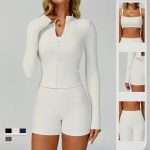 Custom 5 Piece Women Gym Set 2025 | OEM Seamless Fitness Activewear Set