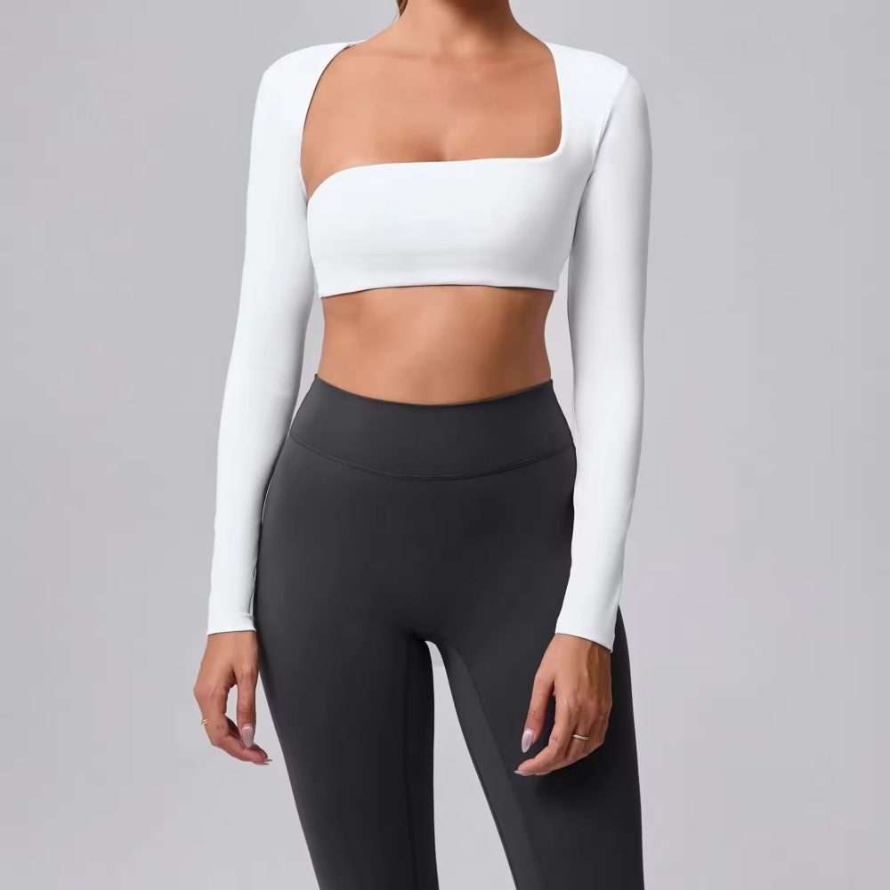 Custom Thick OEM Workout Top 2026: Breathable Long Sleeve Yoga Top for Women Gym