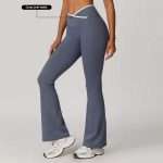 Quick Dry Flare Yoga Leggings 2025: High V Waist Butt Lifting & Wide Leg Design