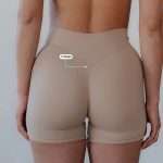 Custom Logo Nylon Shorts 2025: High V Waist, Butt Lifting & Pockets