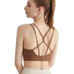 Custom Logo Womens Yoga Bra 2025: Cross Back, Fixed Cup, Shockproof Design
