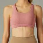 Ribbed 4-Way Stretch Sports Bra 2025: Cross Back Design for Ultimate Gym Performance