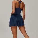 Custom Recycled Mesh Tennis Dress 2025 - Breathable Quick Dry Anti Glare Running Apparel