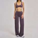 Custom Eco Friendly Yoga Set 2025: 4-Way Stretch Sports Bra & Flared Leggings