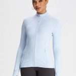 OEM Custom Lulu Style Yoga Jacket 2025: Slim Fit, Sweat Wicking & Stand Collar Design