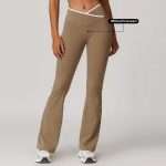 Quick Dry Flare Yoga Leggings 2025: High V Waist Butt Lifting & Wide Leg Design