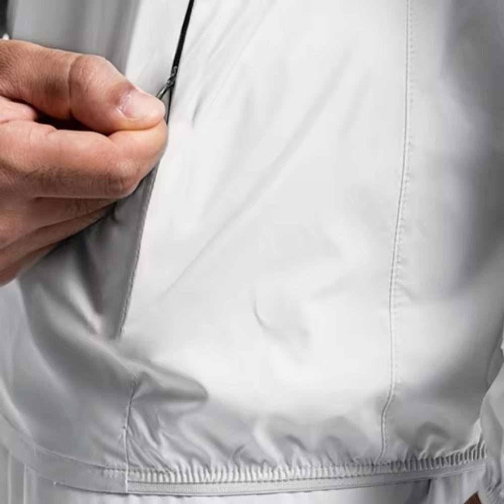 Custom Logo Polyester Hooded Jacket 2025 - Quick Dry Gym Windbreaker for Men