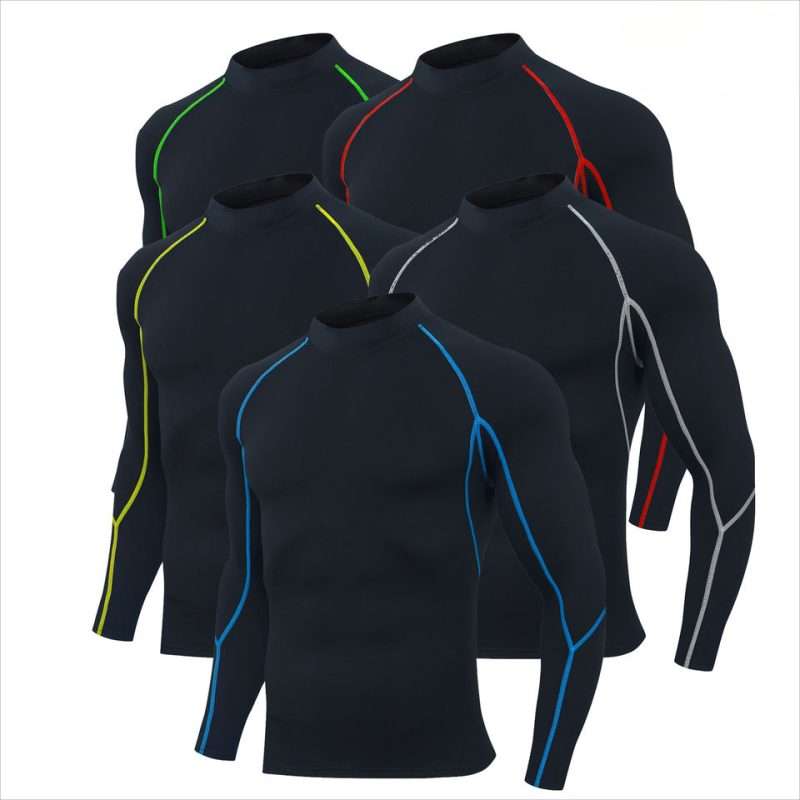 custom mens long sleeve compression base layer