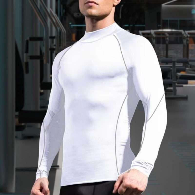 custom mens raglan compression long sleeve shirt