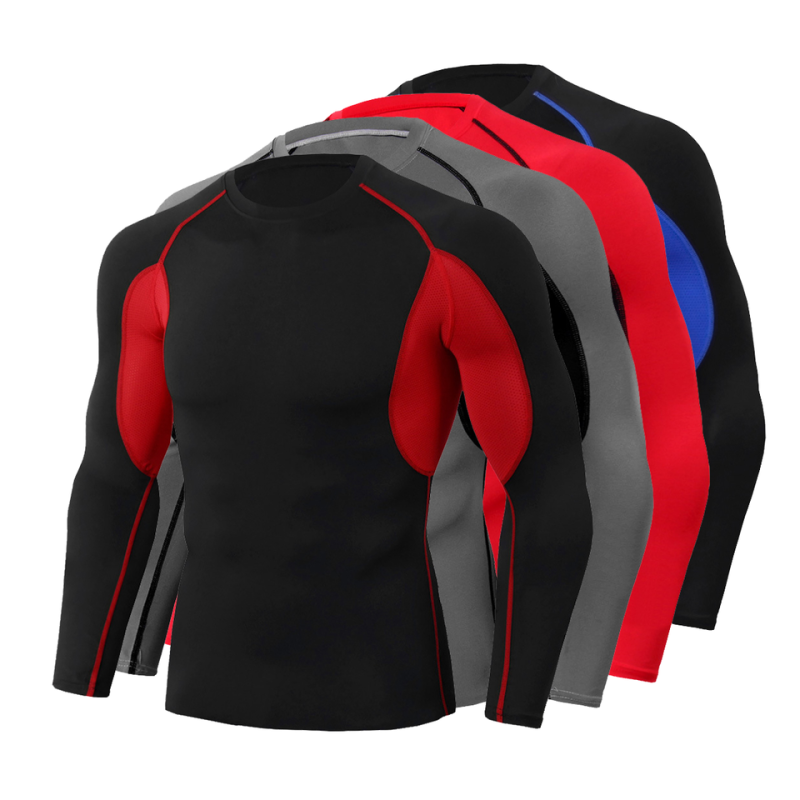 custom mens raglan long sleeve compression shirt