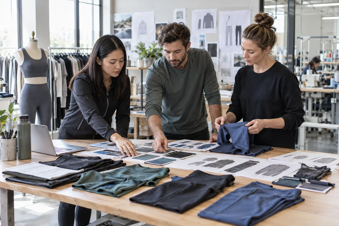 Sportswear quality inspection against a sealed pre-production sample