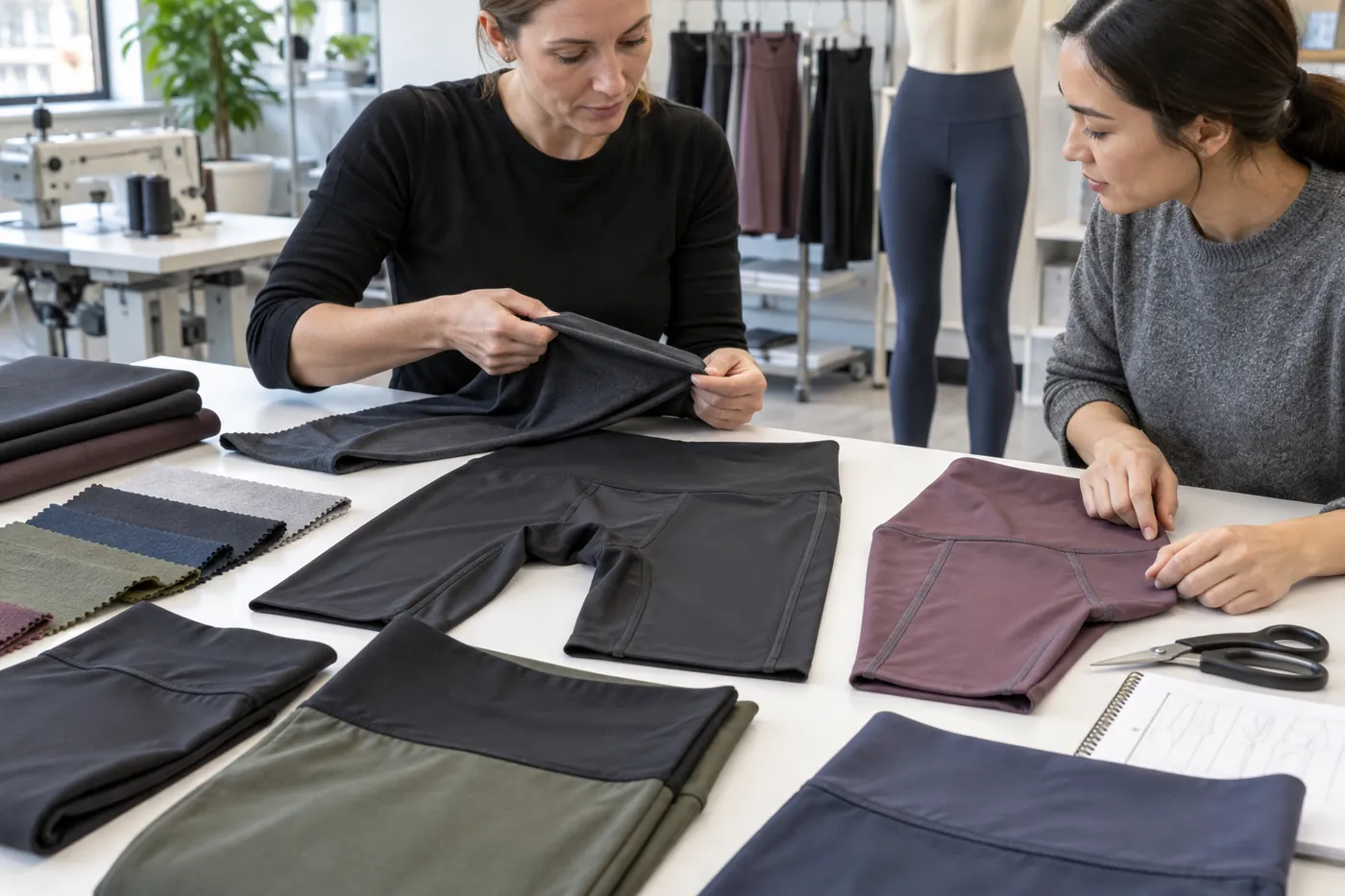 Yoga legging fabrics compared for stretch, opacity, recovery, and hand feel